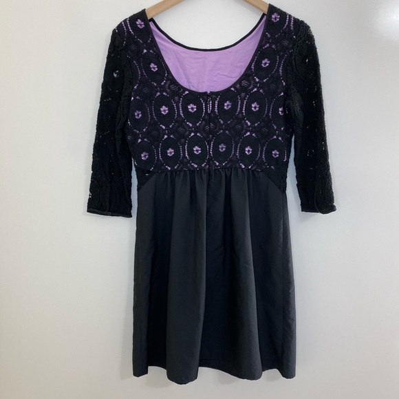 I Heart Robson Black Crochet Dress Size 8 - Picture 2 of 7